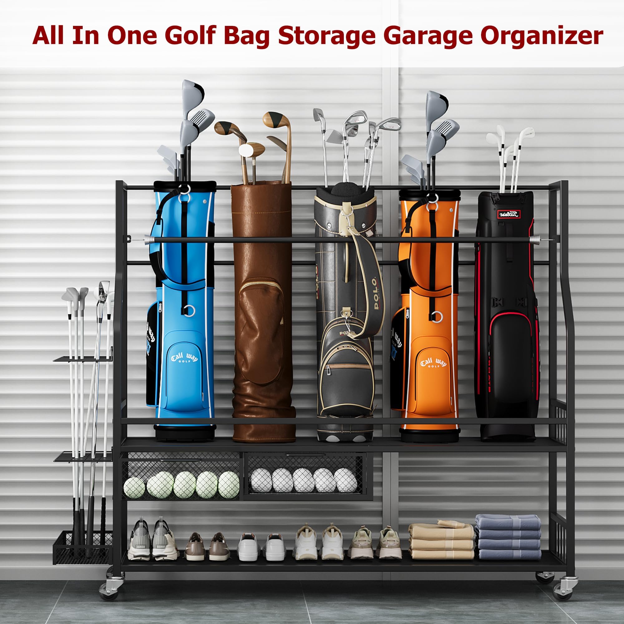 Garaj için Golf Çantası Saklam - Golf Equipment Rack incelemesi ve fiyatı